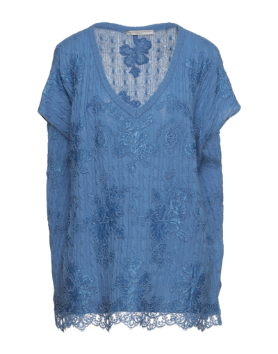 Ermanno Scervino Sweaters In Slate Blue