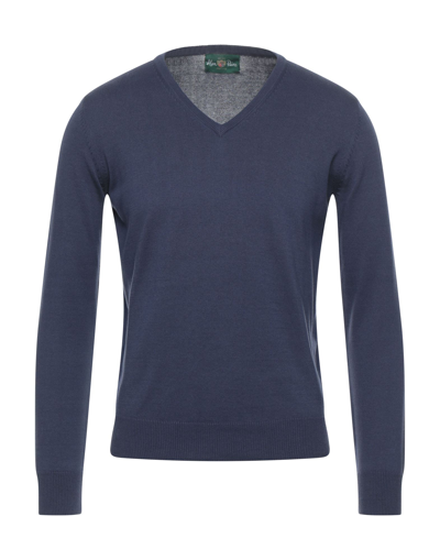 Alan Paine Sweaters In Blue