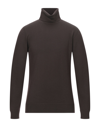 Alpha Studio Turtlenecks In Dark Brown