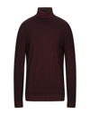 Alpha Studio Turtlenecks In Deep Purple