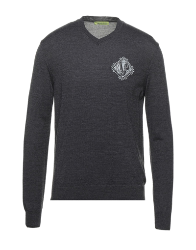Versace Jeans Sweaters In Steel Grey