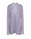 Laneus Metallic Aran-knit Cardigan In Light Purple