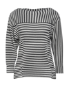 Chloé Mariniere Striped Knit Pullover Top In Black