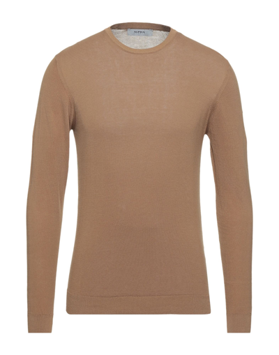 Alpha Studio Sweaters In Beige