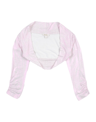 Microbe By Miss Grant Kids' Wrap Cardigans In Pink
