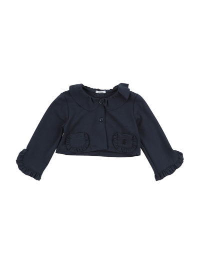 Le Bebé Kids' Wrap Cardigans In Blue