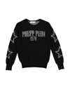 PHILIPP PLEIN PHILIPP PLEIN TODDLER GIRL SWEATER BLACK SIZE 6 VIRGIN WOOL, VISCOSE, POLYAMIDE, CASHMERE, METALLIC ,14174341QA 4