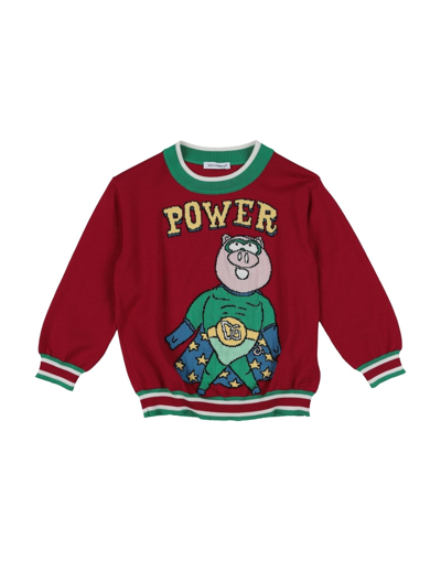 Dolce & Gabbana Kids' Sweaters In Maroon