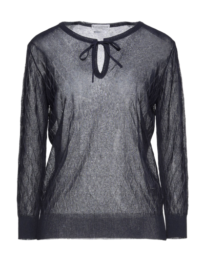 Ballantyne Woman Sweater Midnight Blue Size 10 Viscose, Polyester