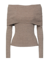 Elisabetta Franchi Sweaters In Beige