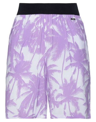 Armani Exchange Woman Shorts & Bermuda Shorts Light Purple Size 4 Viscose, Polyester, Elastane