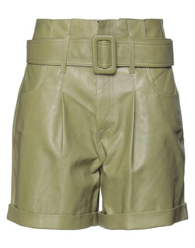 Federica Tosi Woman Shorts & Bermuda Shorts Military Green Size 6 Soft Leather In Green