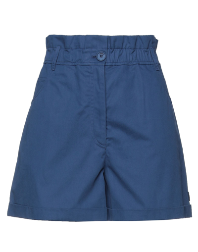 Kenzo Cotton Shorts In Blue