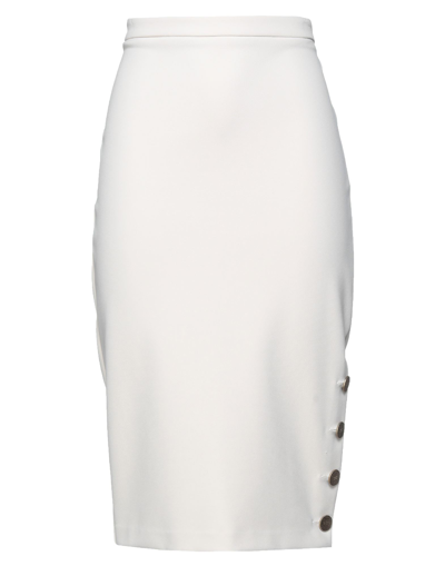 Elisabetta Franchi Midi Skirts In Ivory