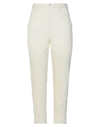 Isabel Marant Woman Denim Pants Ivory Size 6 Cotton In White