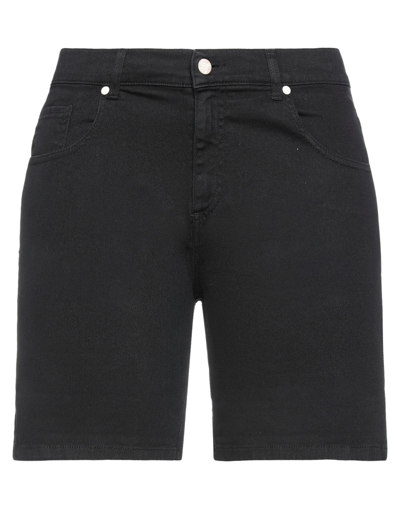 Twenty Easy By Kaos Woman Shorts & Bermuda Shorts Black Size 30 Cotton, Elastane In Black