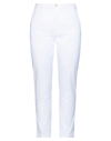 Pence Woman Pants White Size 2 Cotton, Elastane