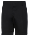 Brian Dales Man Shorts & Bermuda Shorts Black Size 36 Cotton, Elastane