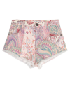 Etro Denim Shorts In Pink