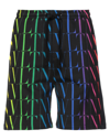 Valentino Garavani Vlnt Jersey Bermuda Shorts Men In Black