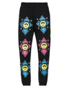 Barrow Cross Logo Printed Cotton Sweatpants In Black