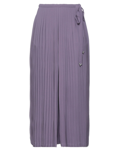 Valentino Cropped Pants In Violet Grey