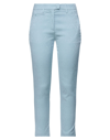 Dondup Woman Pants Pastel Blue Size 29 Cotton, Viscose, Elastane In Blue