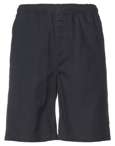 Stussy Straight-leg Twill Track Shorts In Blue