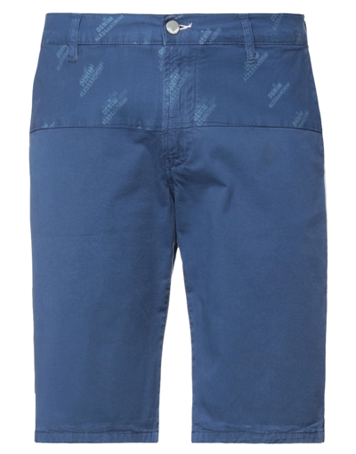 Daniele Alessandrini Man Shorts & Bermuda Shorts Midnight Blue Size 30 Cotton, Elastane