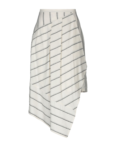 Rue 8isquit Midi Skirts In White