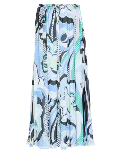 Emilio Pucci Long Skirts In Sky Blue