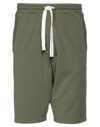 Daniele Fiesoli Man Shorts & Bermuda Shorts Military Green Size S Cotton, Elastane