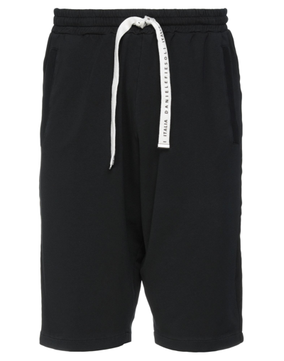 Daniele Fiesoli Man Shorts & Bermuda Shorts Black Size Xxl Cotton, Elastane In Black
