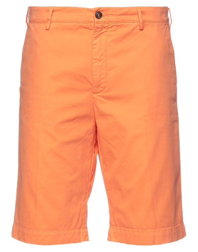 40weft Man Shorts & Bermuda Shorts Orange Size 26 Cotton