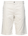 40weft Man Shorts & Bermuda Shorts Ivory Size 28 Cotton In White