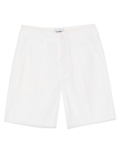 Dondup Woman Shorts & Bermuda Shorts White Size 25 Cotton, Linen, Elastane