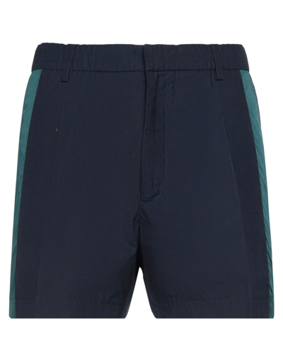 Ndegree21 Man Shorts & Bermuda Shorts Midnight Blue Size S Cotton