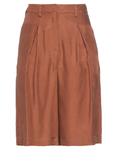 L'autre Chose L' Autre Chose Woman Shorts & Bermuda Shorts Tan Size 10 Cupro, Viscose In Brown