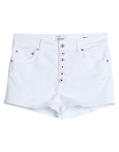Dondup Woman Shorts & Bermuda Shorts White Size 25 Cotton, Elastomultiester, Elastane