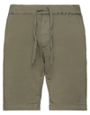 Modfitters Man Shorts & Bermuda Shorts Military Green Size L Linen, Cotton, Elastane