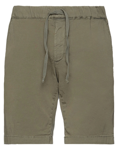 Modfitters Man Shorts & Bermuda Shorts Military Green Size L Linen, Cotton, Elastane