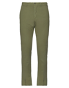 People (+)  Man Pants Military Green Size 36 Cotton, Elastane