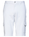 Alpha Studio Man Shorts & Bermuda Shorts White Size 34 Cotton, Elastane
