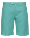 Drumohr Man Shorts & Bermuda Shorts Emerald Green Size Xl Linen