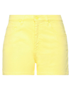 Love Moschino Denim Shorts In Yellow