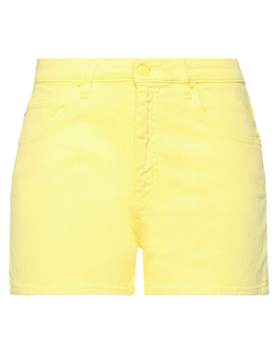 Love Moschino Denim Shorts In Yellow