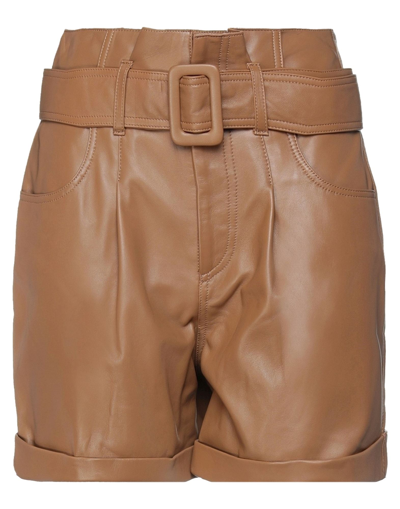 Federica Tosi Woman Shorts & Bermuda Shorts Camel Size 6 Soft Leather In Beige