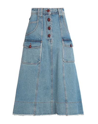 Philosophy Di Lorenzo Serafini Denim Skirts In Blue