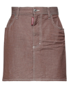 Dsquared2 Denim Skirts In Brown