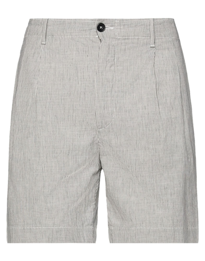 Pence Man Shorts & Bermuda Shorts Grey Size 32 Cotton, Linen, Elastane